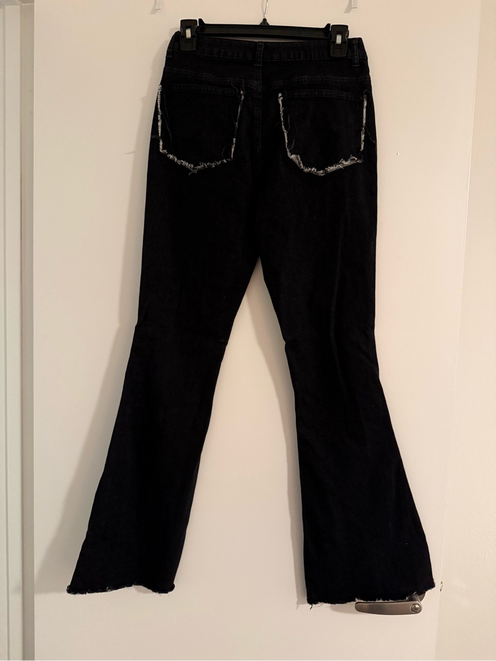 Women’s Patchwork Two-Tone Black & Gray Jeans - Picture 2 of 3
